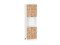 Шкаф пенал с 2-мя дверцами под технику Флэт Белый, Wotan Oak 2S, 2140 В*Ш*Г 2132*600*574, фасад ЛДСП  Wotan Oak 2S, корпус  Белый ms2510VVT_52764