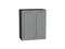 Шкаф верхний с 2-мя дверцами Сканди Graphite, Grey Softwood, 720, 600 В*Ш*Г 716*600*320, фасад МДФ  Grey Softwood, корпус  Graphite ms2510VVT_41590