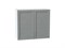 Шкаф верхний с 2-мя дверцами Сканди Белый, Grey Softwood, 720, 800 В*Ш*Г 716*800*318, фасад МДФ  Grey Softwood, корпус  Белый ms2510VVT_41600