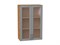 Шкаф верхний с 2-мя остекленными дверцами Сканди Дуб Вотан, Grey Softwood, 920, 600 В*Ш*Г 920*600*320, фасад МДФ/Стекло  Grey Softwood, корпус  Дуб Вотан ms2510VVT_62961