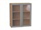 Шкаф верхний с 2-мя остекленными дверцами Сканди Дуб Вотан, Grey Softwood, 920, 800 В*Ш*Г 920*800*320, фасад МДФ/Стекло  Grey Softwood, корпус  Дуб Вотан ms2510VVT_62962