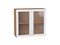 Шкаф верхний с 2-мя остекленными дверцами Сканди Дуб Вотан, White Softwood, 720, 800 В*Ш*Г 716*800*320, фасад МДФ/Стекло  White Softwood, корпус  Дуб Вотан ms2510VVT_62954