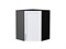 Шкаф верхний угловой Сканди Graphite, White Softwood, 720 В*Ш*Г 716*600*600, фасад МДФ  White Softwood, корпус  Graphite ms2510VVT_56227