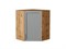 Шкаф верхний угловой Сканди Дуб Вотан, Grey Softwood, 720 В*Ш*Г 716*600*600, фасад МДФ  Grey Softwood, корпус  Дуб Вотан ms2510VVT_62978