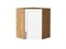 Шкаф верхний угловой Сканди Дуб Вотан, White Silkwood, 720 В*Ш*Г 716*600*600, фасад МДФ  White Silkwood, корпус  Дуб Вотан ms2510VVT_70260