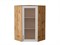 Шкаф верхний угловой остекленный Сканди Дуб Вотан, Cappuccino Softwood, 920 В*Ш*Г 920*600*600, фасад МДФ/Стекло  Cappuccino Softwood, корпус  Дуб Вотан ms2510VVT_62969