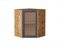Шкаф верхний угловой остекленный Сканди Дуб Вотан, Graphite Softwood, 720 В*Ш*Г 716*600*600, фасад МДФ/Стекло  Graphite Softwood, корпус  Дуб Вотан ms2510VVT_62972