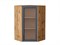 Шкаф верхний угловой остекленный Сканди Дуб Вотан, Graphite Softwood, 920 В*Ш*Г 920*600*600, фасад МДФ/Стекло  Graphite Softwood, корпус  Дуб Вотан ms2510VVT_62973