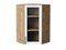 Шкаф верхний угловой остекленный Сканди Дуб Вотан, White Silkwood, 920 В*Ш*Г 920*600*600, фасад МДФ/Стекло  White Silkwood, корпус  Дуб Вотан ms2510VVT_70249