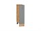 Шкаф нижний с 1-ой дверцей Сканди Дуб Вотан, Grey Softwood, 200 В*Ш*Г 816*200*480, фасад МДФ  Grey Softwood, корпус  Дуб Вотан ms2510VVT_66222