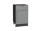 Шкаф нижний с 1-ой дверцей и ящиком Сканди Graphite, Grey Softwood, 500 В*Ш*Г 816*500*480, фасад МДФ  Grey Softwood, корпус  Graphite ms2510VVT_41883