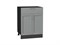 Шкаф нижний с 2-мя дверцами и ящиком Сканди Graphite, Grey Softwood, 600 В*Ш*Г 816*600*480, фасад МДФ  Grey Softwood, корпус  Graphite ms2510VVT_41971