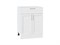 Шкаф нижний с 2-мя дверцами и ящиком Сканди Белый, White Softwood, 600 В*Ш*Г 816*600*480, фасад МДФ  White Softwood, корпус  Белый ms2510VVT_56248
