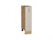 Кухонный гарнитур модульный Лофт-07 В*Ш*Г 2140*2200*600, фасад МДФ/Стекло  Cream Silk, корпус  Дуб Вотан, столешница  Мрамор черный ms2510VVT_72096