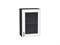 Шкаф верхний с 1-ой остекленной дверцей Лофт Graphite, Super White, 720, 500 В*Ш*Г 716*500*320, фасад МДФ/Стекло  Super White, корпус  Graphite ms2510VVT_55209