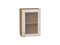 Шкаф верхний с 1-ой остекленной дверцей Лофт Дуб Вотан, Nordic Oak, 720, 500 В*Ш*Г 716*500*320, фасад МДФ/Стекло  Nordic Oak, корпус  Дуб Вотан ms2510VVT_63208