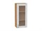 Шкаф верхний с 1-ой остекленной дверцей Лофт Дуб Вотан, Nordic Oak, 920, 400 В*Ш*Г 920*400*320, фасад МДФ/Стекло  Nordic Oak, корпус  Дуб Вотан ms2510VVT_63210