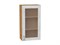 Шкаф верхний с 1-ой остекленной дверцей Лофт Дуб Вотан, Nordic Oak, 920, 500 В*Ш*Г 920*500*320, фасад МДФ/Стекло  Nordic Oak, корпус  Дуб Вотан ms2510VVT_63211