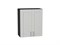 Шкаф верхний с 2-мя дверцами Лофт Graphite, Grey Silk, 720, 600 В*Ш*Г 716*600*320, фасад МДФ  Grey Silk, корпус  Graphite ms2510VVT_69634