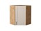 Шкаф верхний угловой Лофт Дуб Вотан, Cream Silk, 720 В*Ш*Г 716*600*600, фасад МДФ  Cream Silk, корпус  Дуб Вотан ms2510VVT_71522