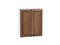 Кухонный гарнитур модульный Шале-01 В*Ш*Г 2140*2200*600, фасад МДФ  Brown Dreamline, корпус  Белый, столешница  Мрамор черный ms2510VVT_54044