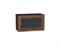 Шкаф верхний горизонтальный остекленный Шале Graphite, Brown Dreamline, 600 В*Ш*Г 358*600*320, фасад МДФ/Стекло  Brown Dreamline, корпус  Graphite ms2510VVT_53725