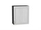 Шкаф верхний с 1-ой дверцей Шале Graphite, White Dreamline, 720, 600 В*Ш*Г 716*600*320, фасад МДФ  White Dreamline, корпус  Graphite ms2510VVT_53761