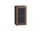 Шкаф верхний с 1-ой остекленной дверцей Шале Graphite, Brown Dreamline, 720, 400 В*Ш*Г 716*400*320, фасад МДФ/Стекло  Brown Dreamline, корпус  Graphite ms2510VVT_53806