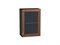 Шкаф верхний с 1-ой остекленной дверцей Шале Graphite, Brown Dreamline, 720, 500 В*Ш*Г 716*500*320, фасад МДФ/Стекло  Brown Dreamline, корпус  Graphite ms2510VVT_53807