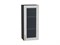 Шкаф верхний с 1-ой остекленной дверцей Шале Graphite, White Dreamline, 920, 400 В*Ш*Г 920*400*320, фасад МДФ/Стекло  White Dreamline, корпус  Graphite ms2510VVT_53797