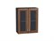 Шкаф верхний с 2-мя остекленными дверцами Шале Graphite, Brown Dreamline, 720, 600 В*Ш*Г 716*600*320, фасад МДФ/Стекло  Brown Dreamline, корпус  Graphite ms2510VVT_53839
