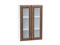 Шкаф верхний с 2-мя остекленными дверцами Шале Белый, Brown Dreamline, 920, 600 В*Ш*Г 920*600*320, фасад МДФ/Стекло  Brown Dreamline, корпус  Белый ms2510VVT_53837