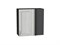 Шкаф верхний прямой угловой Шале Graphite, White Dreamline, 720, 700 В*Ш*Г 716*700*345, фасад МДФ  White Dreamline, корпус  Graphite ms2510VVT_60344