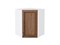 Шкаф верхний угловой Шале Белый, Brown Dreamline, 720 В*Ш*Г 716*600*600, фасад МДФ  Brown Dreamline, корпус  Белый ms2510VVT_53863