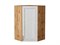 Шкаф верхний угловой Шале Дуб Вотан, White Dreamline, 920 В*Ш*Г 920*600*600, фасад МДФ  White Dreamline, корпус  Дуб Вотан ms2510VVT_61349