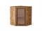 Шкаф верхний угловой остекленный Шале Дуб Вотан, Brown Dreamline, 720 В*Ш*Г 716*600*600, фасад МДФ/Стекло  Brown Dreamline, корпус  Дуб Вотан ms2510VVT_61344
