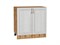 Шкаф нижний с 2-мя дверцами Шале Дуб Вотан, White Dreamline, 800 В*Ш*Г 816*800*480, фасад МДФ  White Dreamline, корпус  Дуб Вотан ms2510VVT_61383