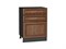 Шкаф нижний с 3-мя ящиками Шале Graphite, Brown Dreamline, 600 В*Ш*Г 816*600*480, фасад МДФ  Brown Dreamline, корпус  Graphite ms2510VVT_54001