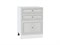 Шкаф нижний с 3-мя ящиками Шале Белый, White Dreamline, 600 В*Ш*Г 816*600*480, фасад МДФ  White Dreamline, корпус  Белый ms2510VVT_53986