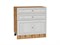 Шкаф нижний с 3-мя ящиками Шале Дуб Вотан, White Dreamline, 800 В*Ш*Г 816*800*480, фасад МДФ  White Dreamline, корпус  Дуб Вотан ms2510VVT_61390