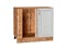 Шкаф нижний угловой Шале Дуб Вотан, White Dreamline В*Ш*Г 816*890*480, фасад МДФ  White Dreamline, корпус  Дуб Вотан ms2510VVT_61375