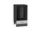 Шкаф нижний под духовку Шале Graphite, White Dreamline, 450 В*Ш*Г 816*450*476, фасад МДФ  White Dreamline, корпус  Graphite ms2510VVT_67135