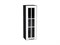 Шкаф верхний с 1-ой остекленной дверцей Дублин Graphite, Special White, 920, 300 В*Ш*Г 920*300*318, фасад МДФ/Стекло  Special White, корпус  Graphite ms2510VVT_74345