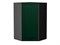 Шкаф верхний угловой Дублин Graphite, Special Green, 920 В*Ш*Г 920*600*600, фасад МДФ  Special Green, корпус  Graphite ms2510VVT_73240