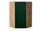 Шкаф верхний угловой Дублин Дуб Вотан, Special Green, 920 В*Ш*Г 920*600*600, фасад МДФ  Special Green, корпус  Дуб Вотан ms2510VVT_73230