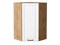 Шкаф верхний угловой Дублин Дуб Вотан, Special White, 920 В*Ш*Г 920*600*600, фасад МДФ  Special White, корпус  Дуб Вотан ms2510VVT_73228