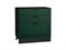 Шкаф нижний с 3-мя ящиками Дублин Graphite, Special Green, 800 В*Ш*Г 816*800*478, фасад МДФ  Special Green, корпус  Graphite ms2510VVT_73658