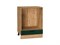 Шкаф нижний под духовку Дублин Дуб Вотан, Special Green, 600 В*Ш*Г 816*600*474, фасад МДФ  Special Green, корпус  Дуб Вотан ms2510VVT_73339