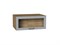 Шкаф верхний горизонтальный остекленный глубокий Ницца Дуб Вотан, Magnum, 800, Moru В*Ш*Г 358*800*574, фасад МДФ/Стекло  Magnum, корпус  Дуб Вотан ms2510VVT_67351