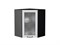 Шкаф верхний угловой остекленный Ницца Graphite, Blanco, 720, Кризет В*Ш*Г 716*600*600, фасад МДФ/Стекло  Blanco, корпус  Graphite ms2510VVT_44385